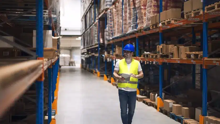 estoque-de-seguranca-homem-de-meia-idade-com-colete-andando-no-estoque-da-industria